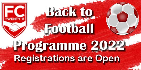FC Twenty 11 Back to Football registrations are now open